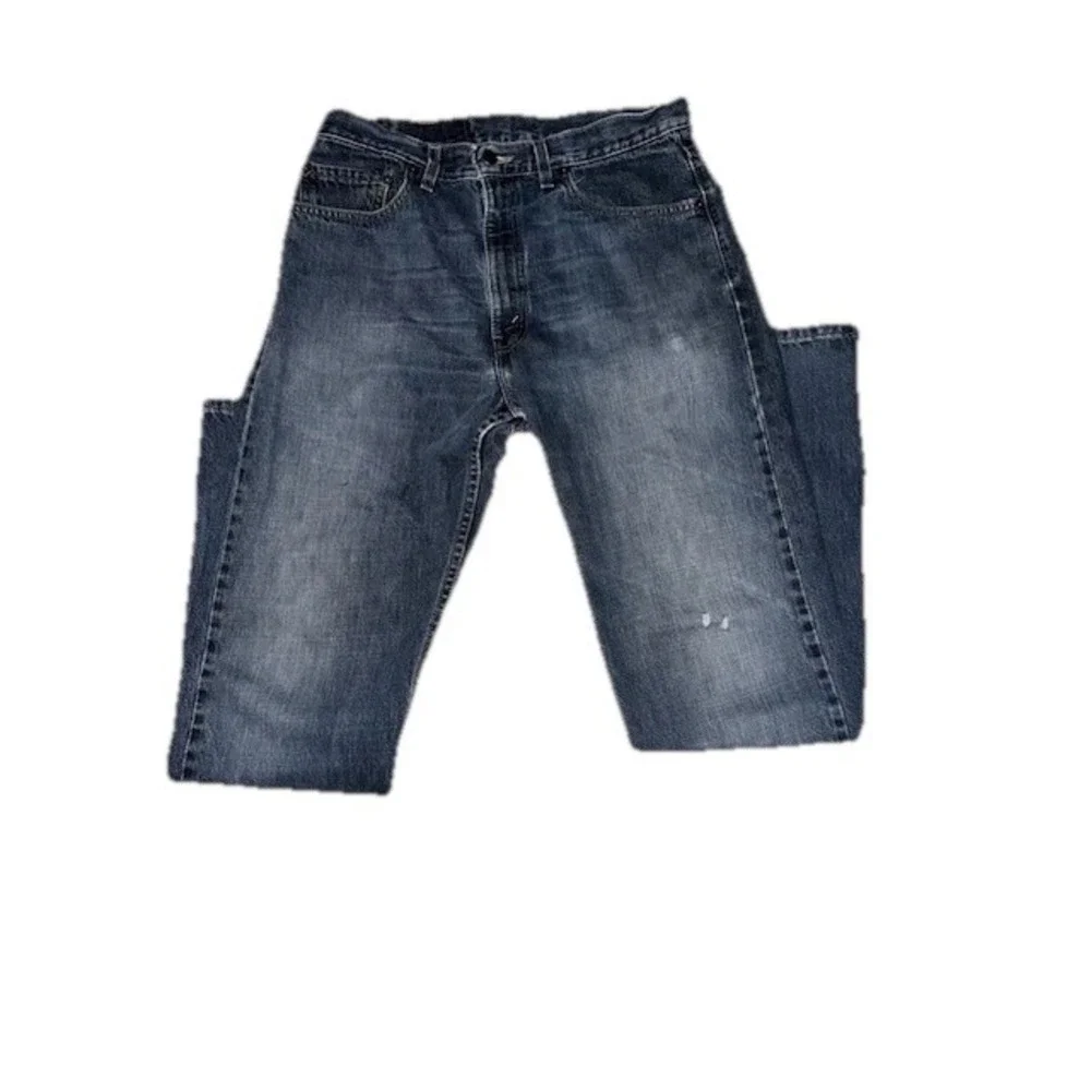 Levi's Jeans Mens 26‎ 505 Regular Fit Straight Leg Dark Wash Denim Blue Pants
